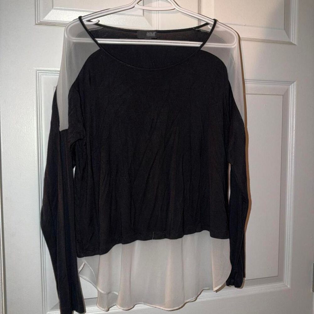 Ana Women's Black and Grey Blouse